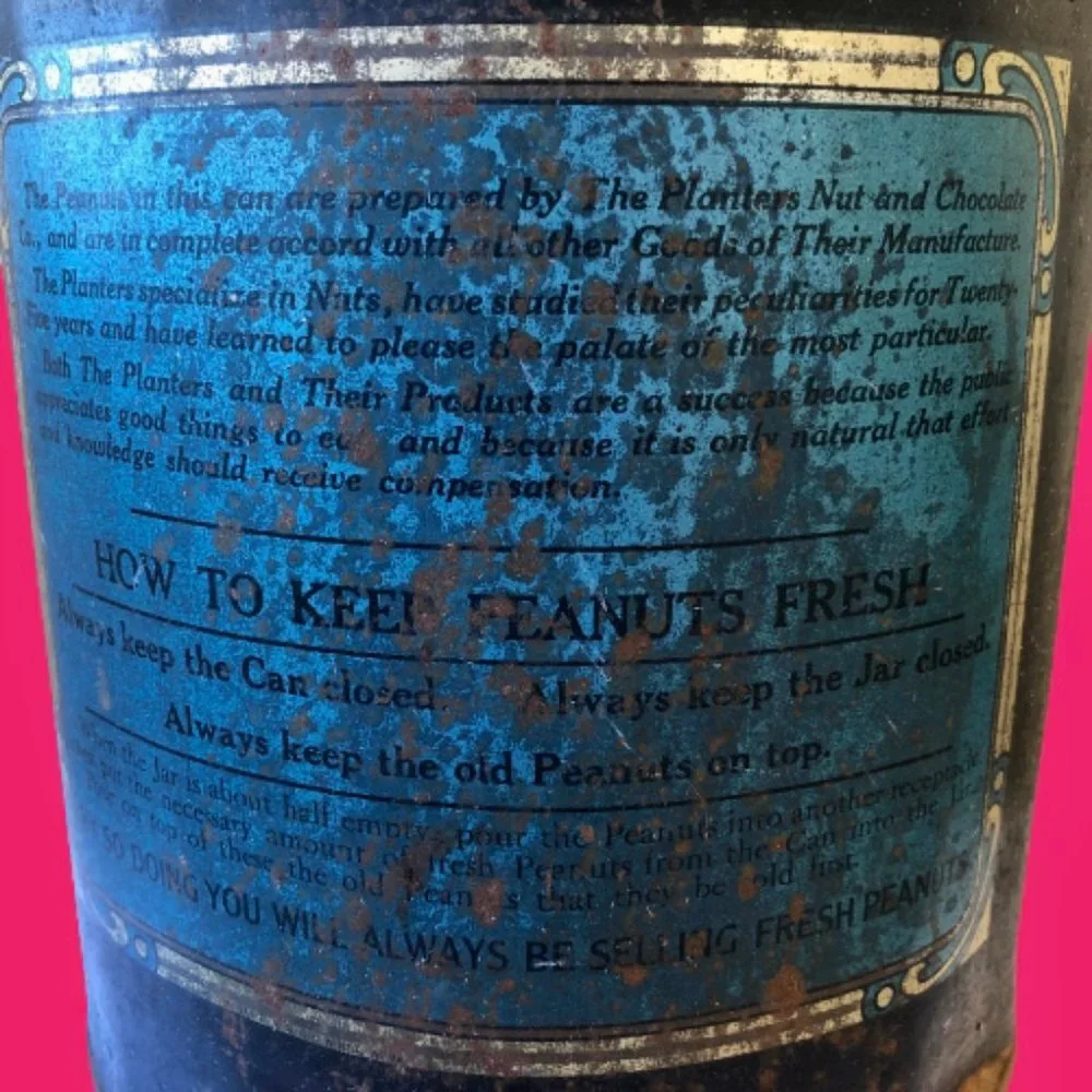 Planters Salted Peanuts Vintage Tin Can MR PEANUT